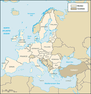 european union map geography