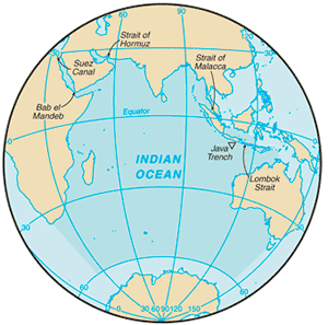 Indian Ocean map