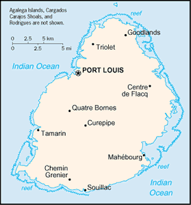 Mauritius map