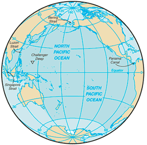 Pacific Ocean map