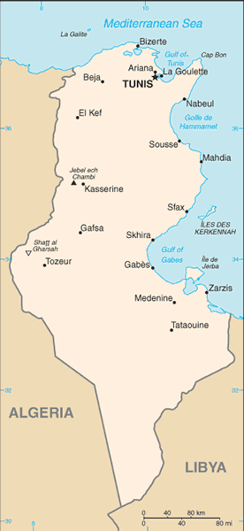 Tunisia map